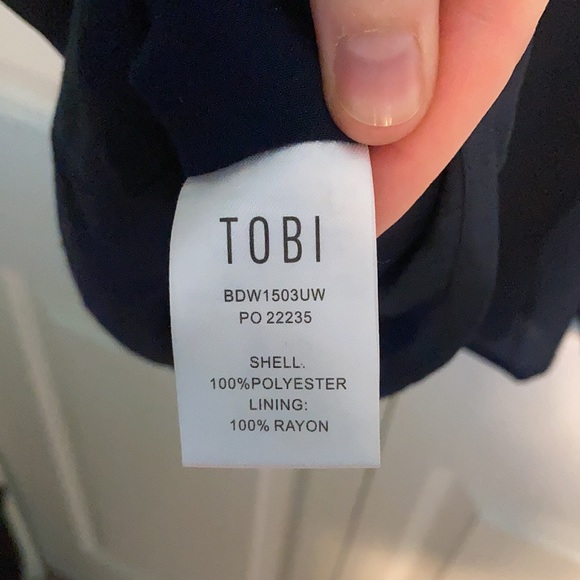 TOBI navy open back dress - Picture 5 of 5